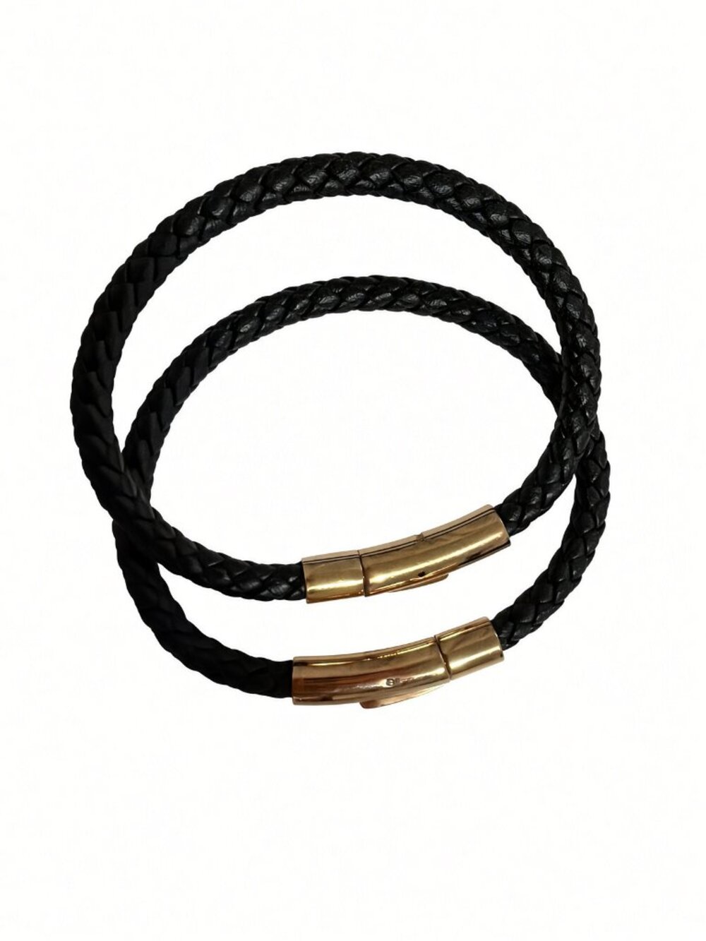 LOT of 2 Bellas & Studz Braided Leather Bracelets XL